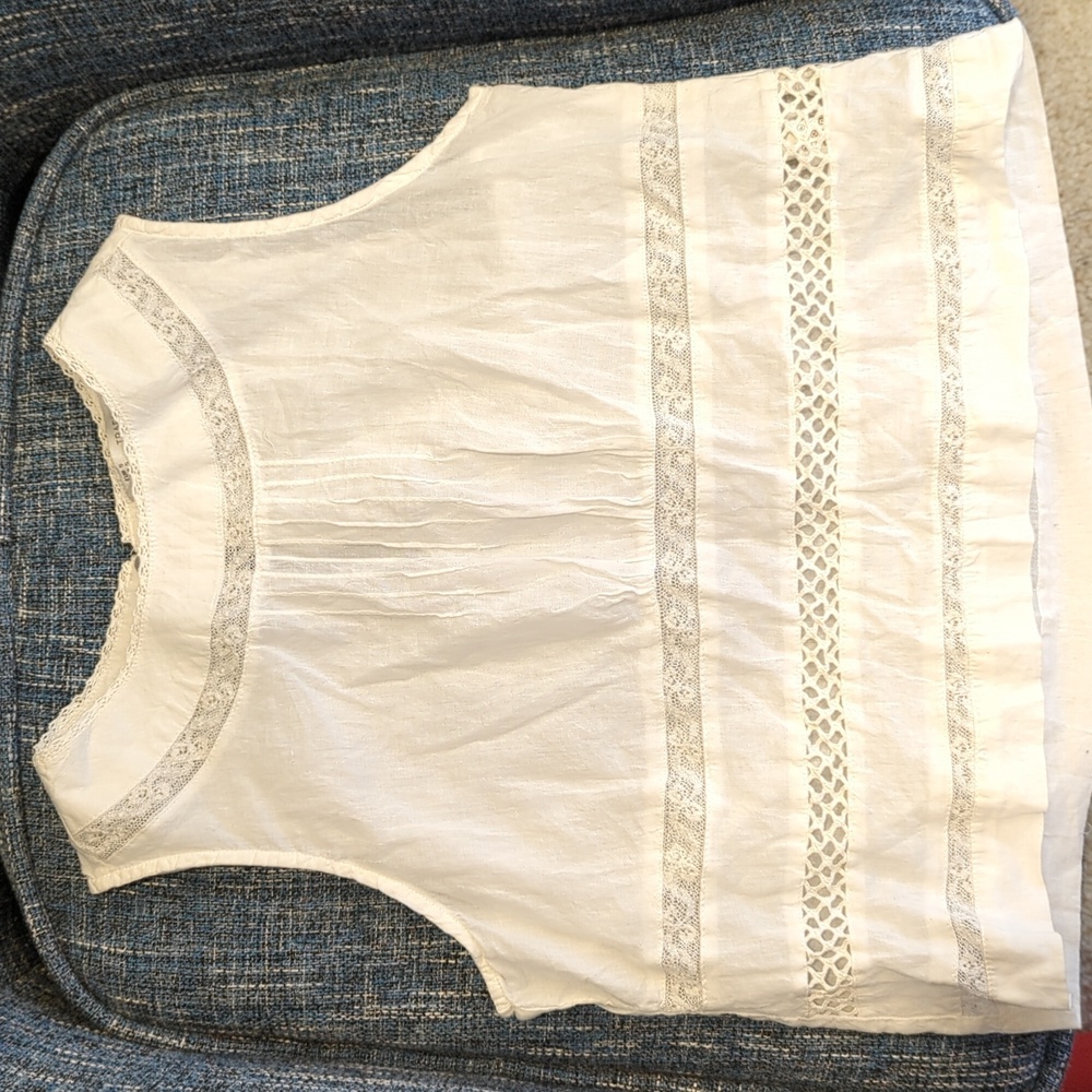 Zara Sheer Woven Sleeveless Top